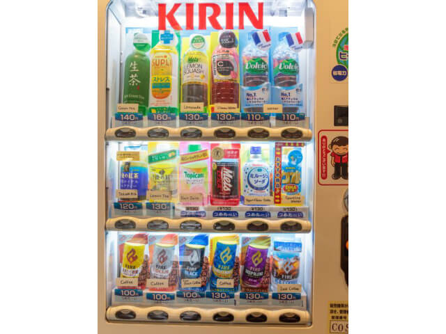 Vending machine for soft drinks